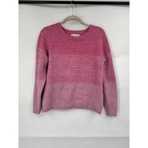 Cupcakes and Cashmere Sweater Womens Small Pink Ombre Long Sleeve Pullover